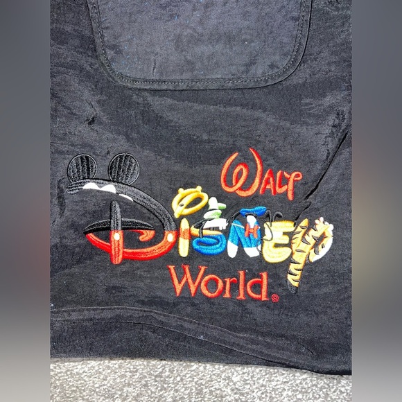 Vintage Walt Disney World Characters Backpack Drawstring Tote Bag Black - Picture 3 of 10